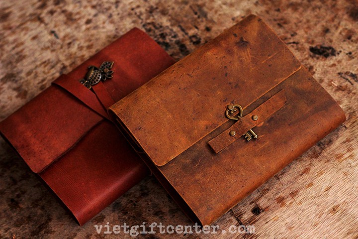 Sổ tay da bò thật cao cấp may tay (handmade) và cắt bằng lazer.