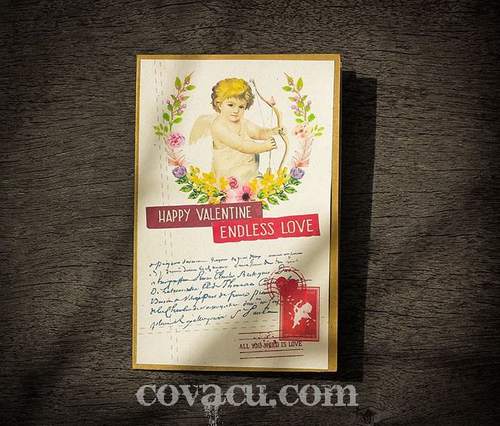 thiệp valentine có thiết kế lạ mà quen, quen mà lạ cho mùa valentine