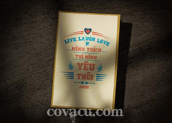 Thiệp Valentine 2017 "Mình thích thì mình YÊU thôi"