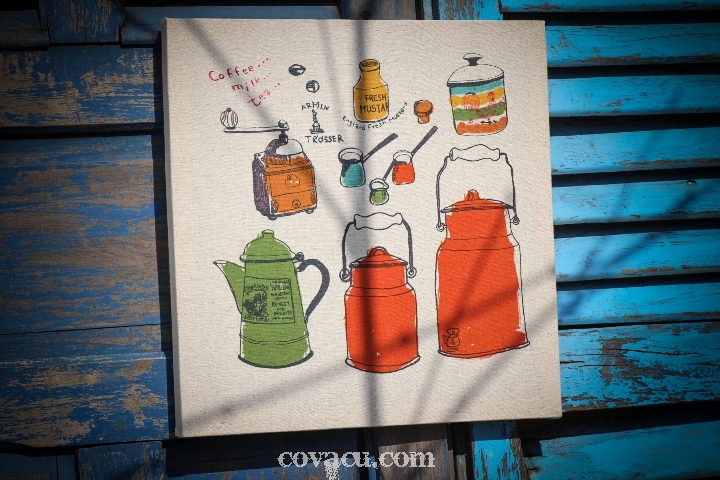 Tranh vải trang trí vintage