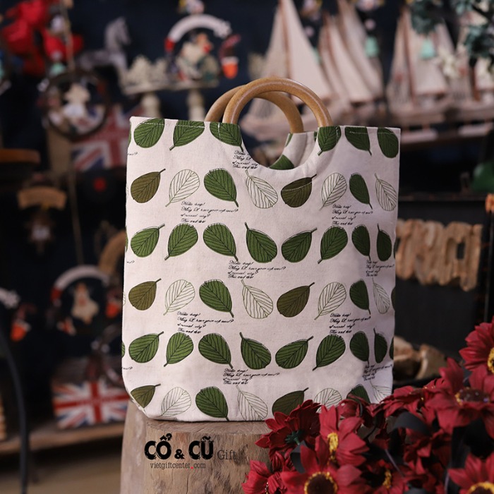 túi quai gỗ handmade