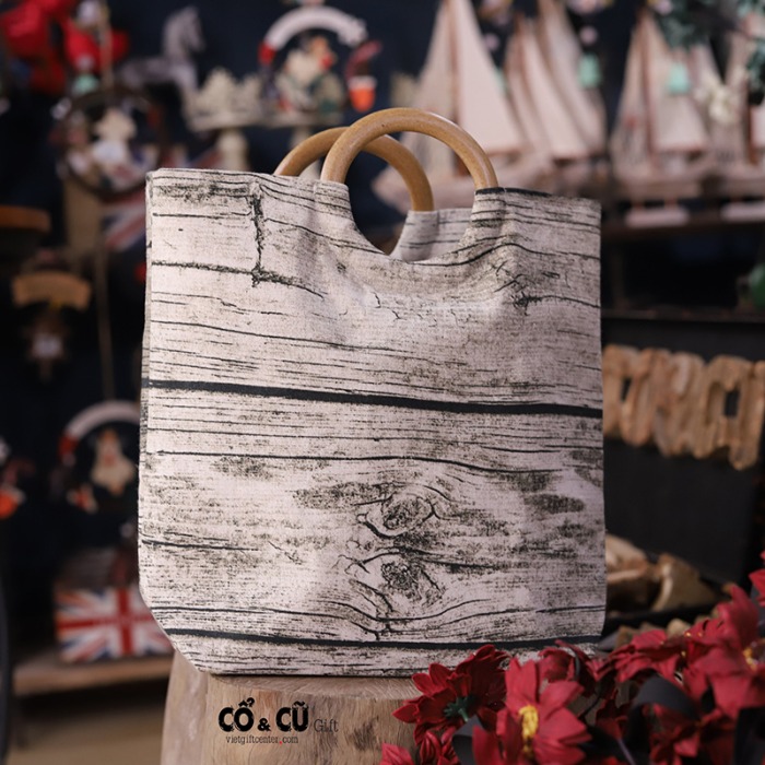 túi quai gỗ vintage