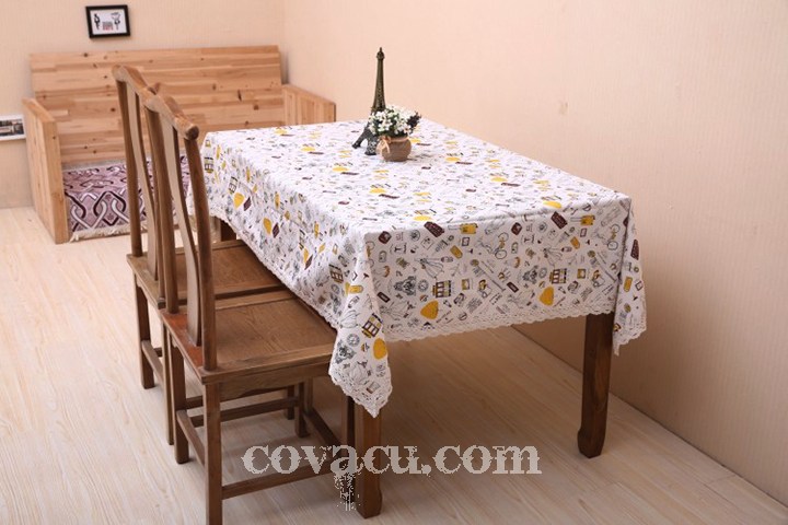 Vải cotton bố may rèm, khăn bàn, áo gối,...Bon Voyage