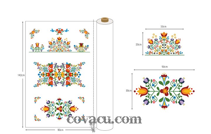 Vải canvas họa tiết thổ dân Hungarian tuyệt đẹp