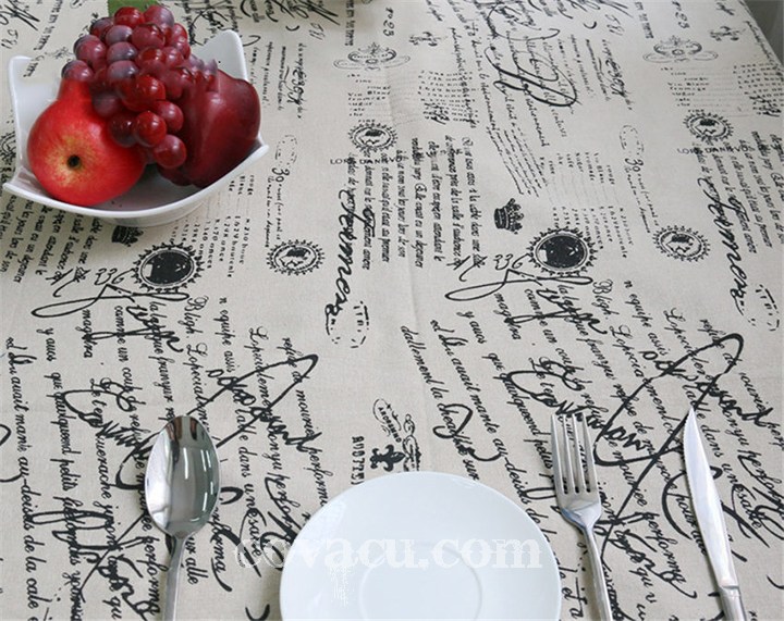 Vải canvas họa tiết vintage thích hợp làm đồ trang trí