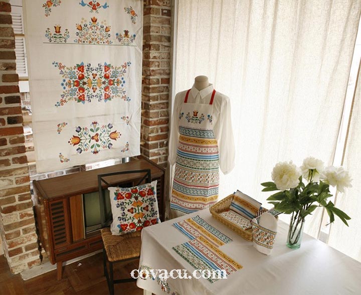 vải may khăn trải bàn hungarian