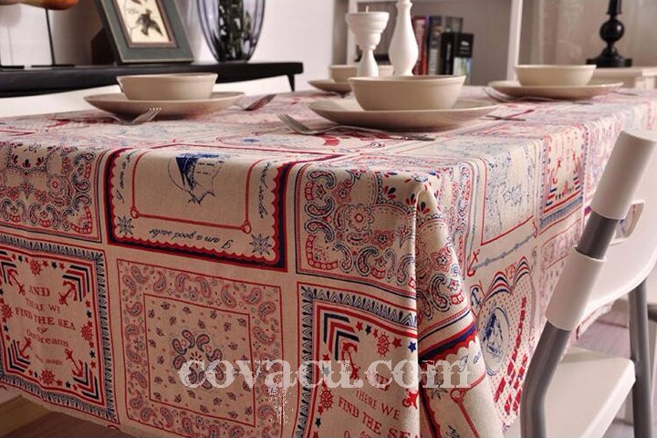 Vải canvas ô vuông đỏ vintage lý tưởng để trang trí