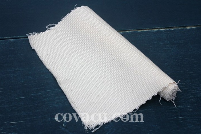 vải canvas vintage trắng ngà đẹp