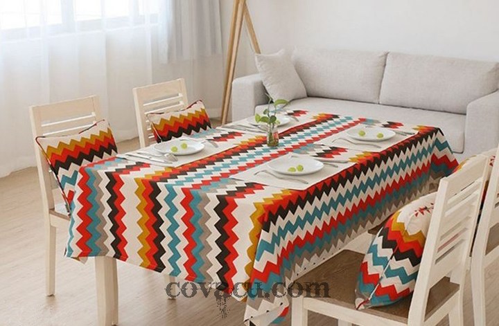 Vải Canvas ziczac sặc sỡ với gam màu sống động