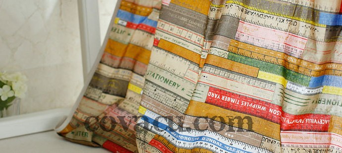 Vải Canvas họa tiết thước kẻ ấn tượng