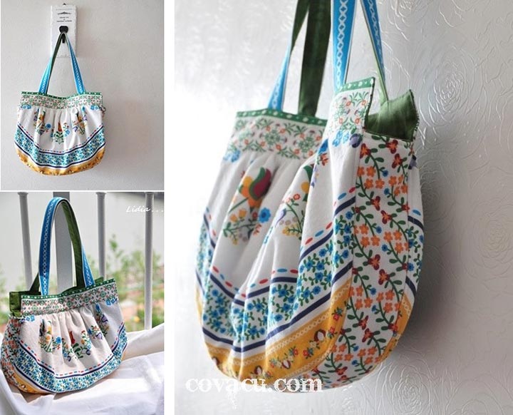 Vải Hungarian may túi xách