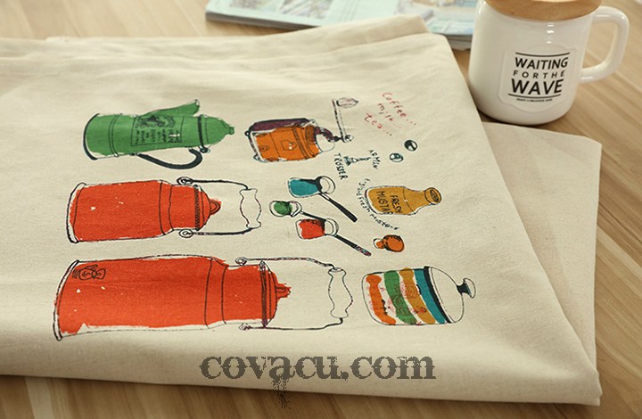 Vải bố may gối handmade vintage và các đồ trang trí trong nhà