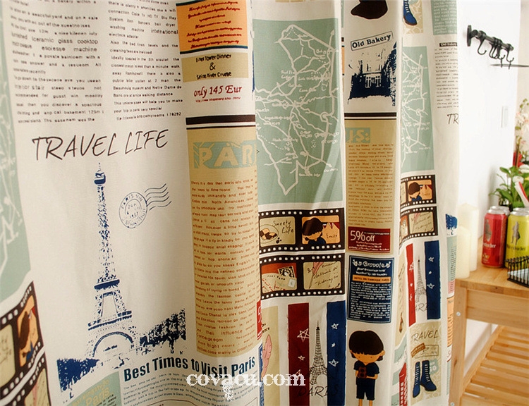 Vải may rèm cửa trang trí nhà vintage