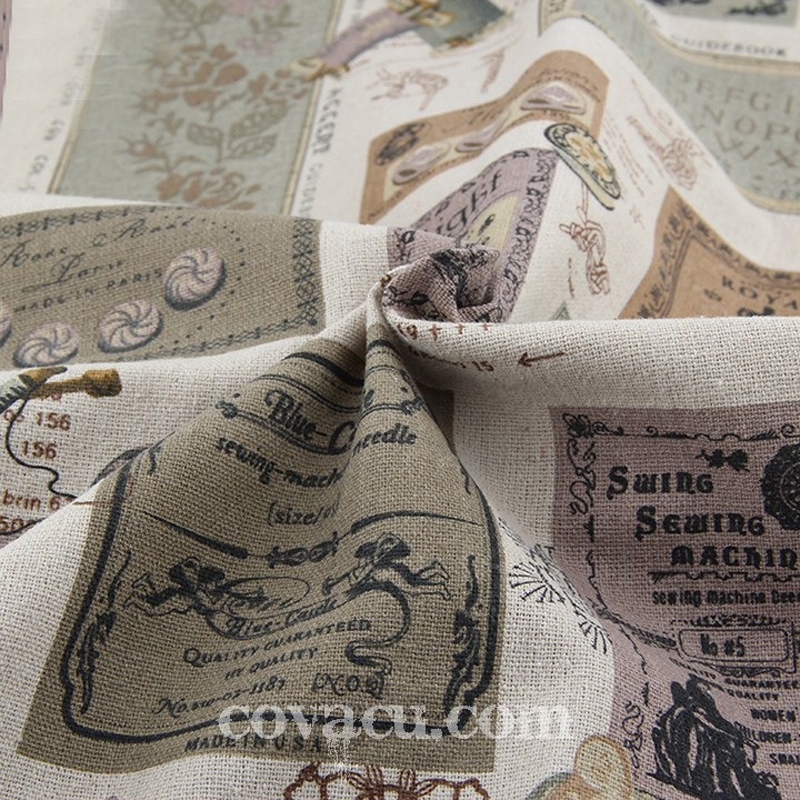 Vải may trang trí Canvas Kim chỉ