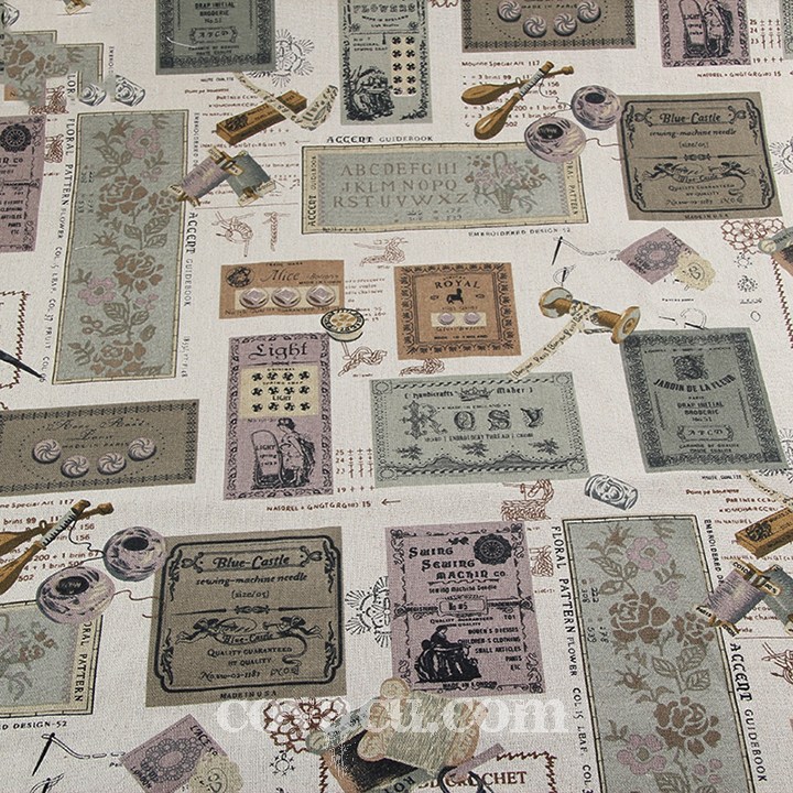 Vải may trang trí Canvas Kim chỉ