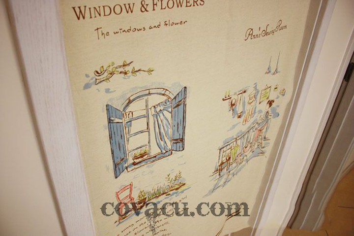 Vải Canvas Windows and flowers