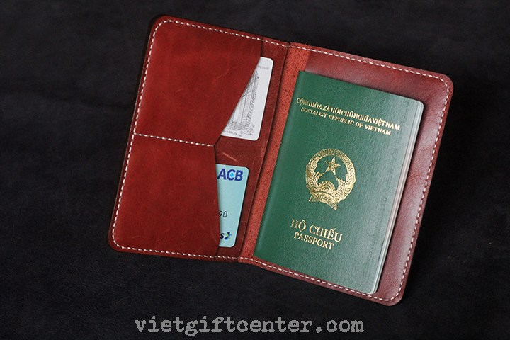 ví passport da bò thật