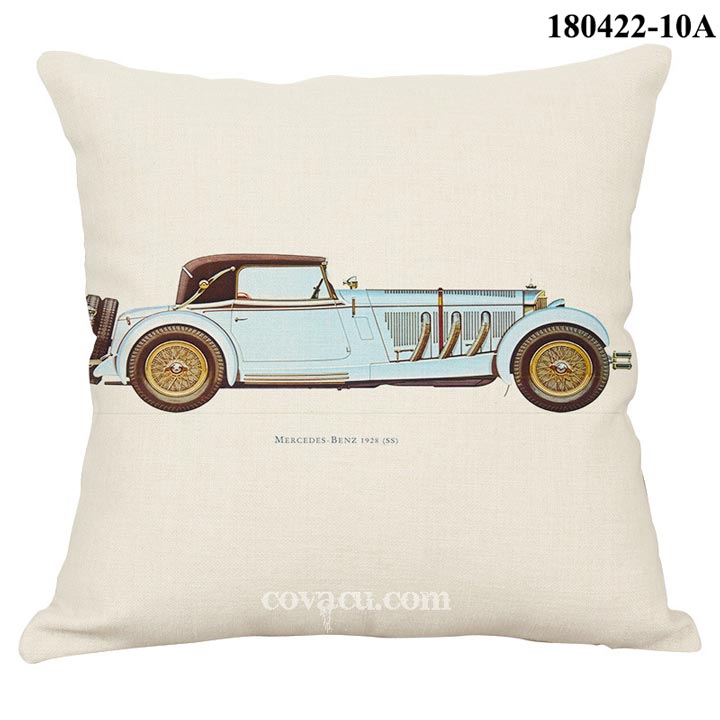 vỏ gối tựa sofa retro car