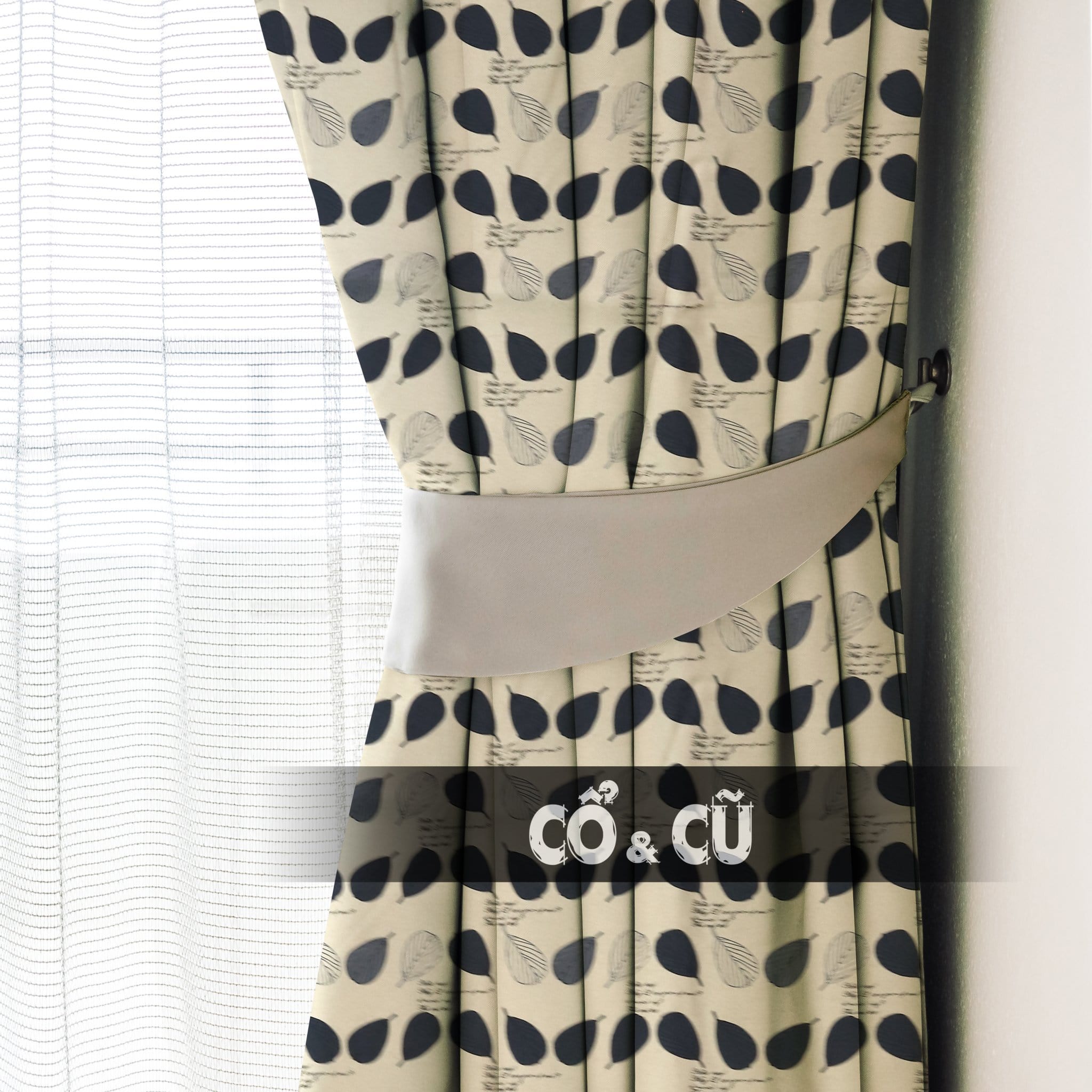 Rèm cửa vải canvas vintage