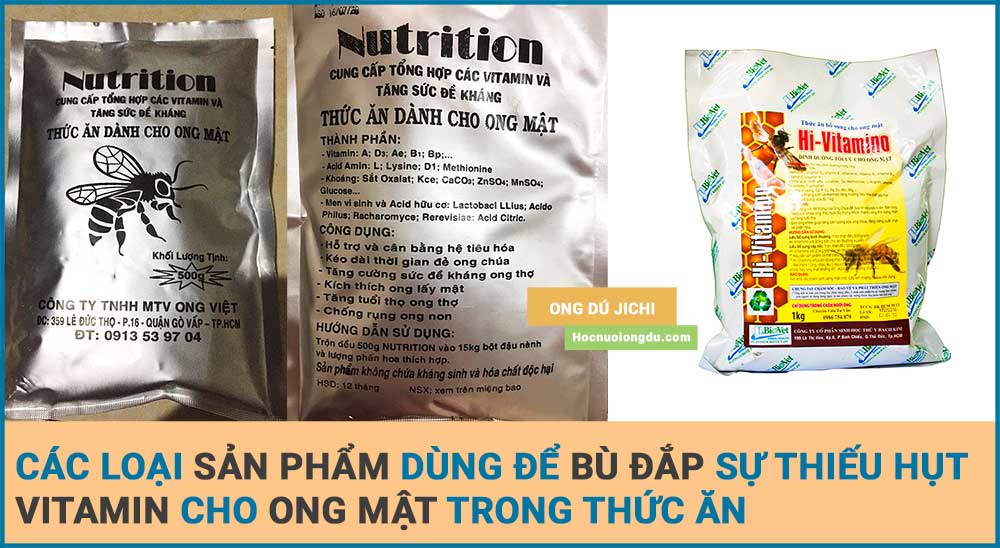 Các loại thuốc bổ sung vitamin cho ong mật