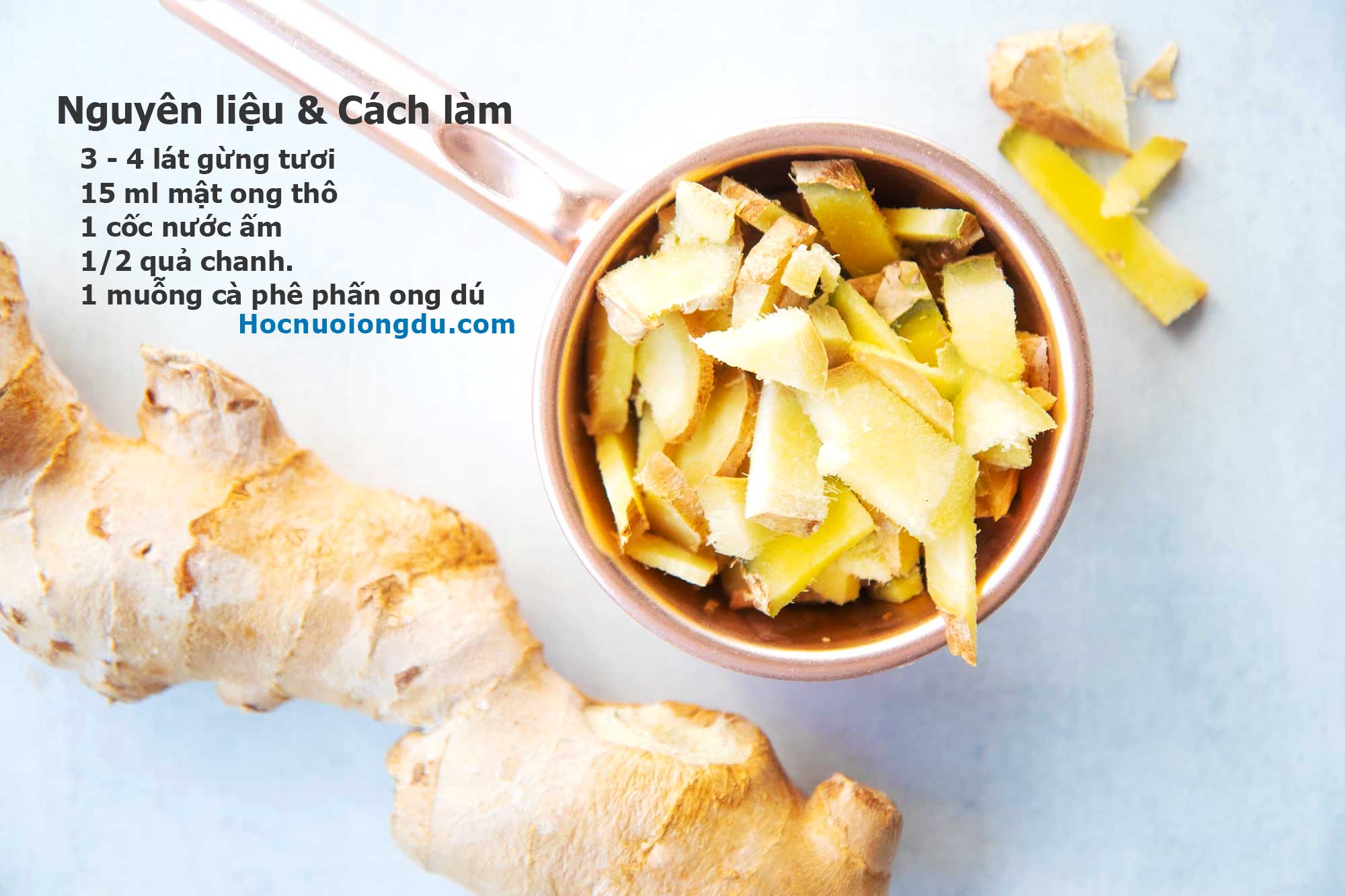 cách làm gừng ngâm mật ong