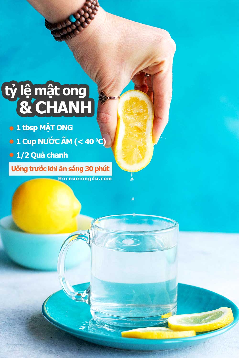 cách pha nước chanh mật ong giảm cân