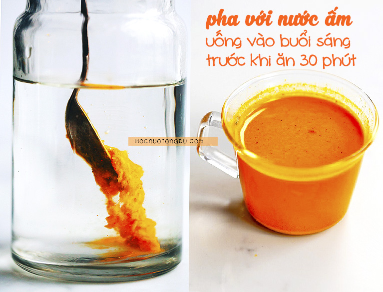 cách uống mật ong với nghệ và nước ấm