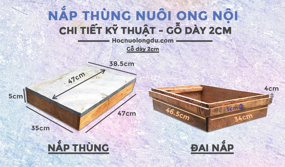 Cấu tạo của thùng ong mật nội địa, Bán thùng nuôi ong ở Hà nội