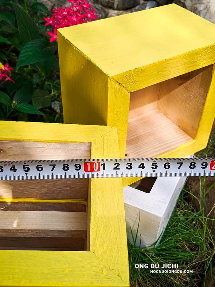 làm thùng nuôi ong với gỗ dày 2,5 cm