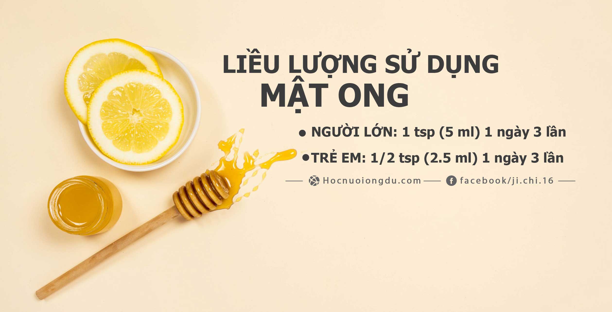 liều lượng sử dụng mật ong