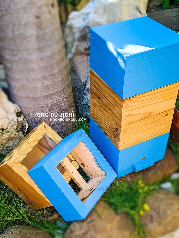 thùng nuôi ong hiện đại 4 tầng kế tháo lắp dễ dàng