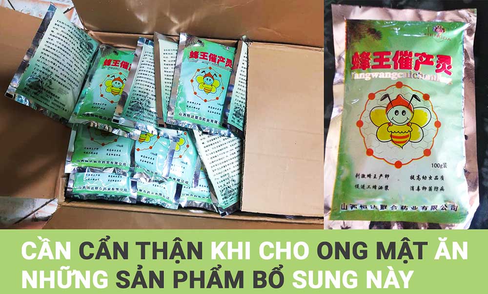 Thuốc tăng lực cho ong dùng nuôi ong chúa đẻ trứng