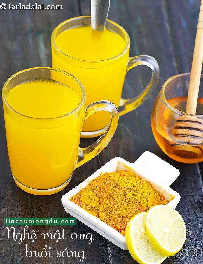uống nghệ với mật ong buổi sáng chữa dạ dày