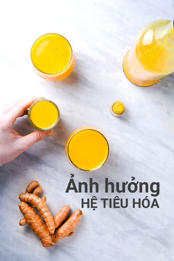 uống tinh bột nghệ với mật ong ảnh hưởng đến hệ tiêu hóa