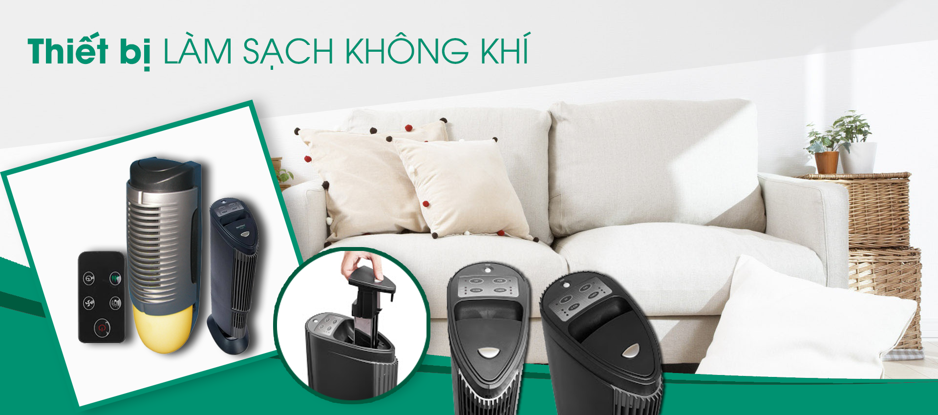 Thiết bị lọc không khí có đèn