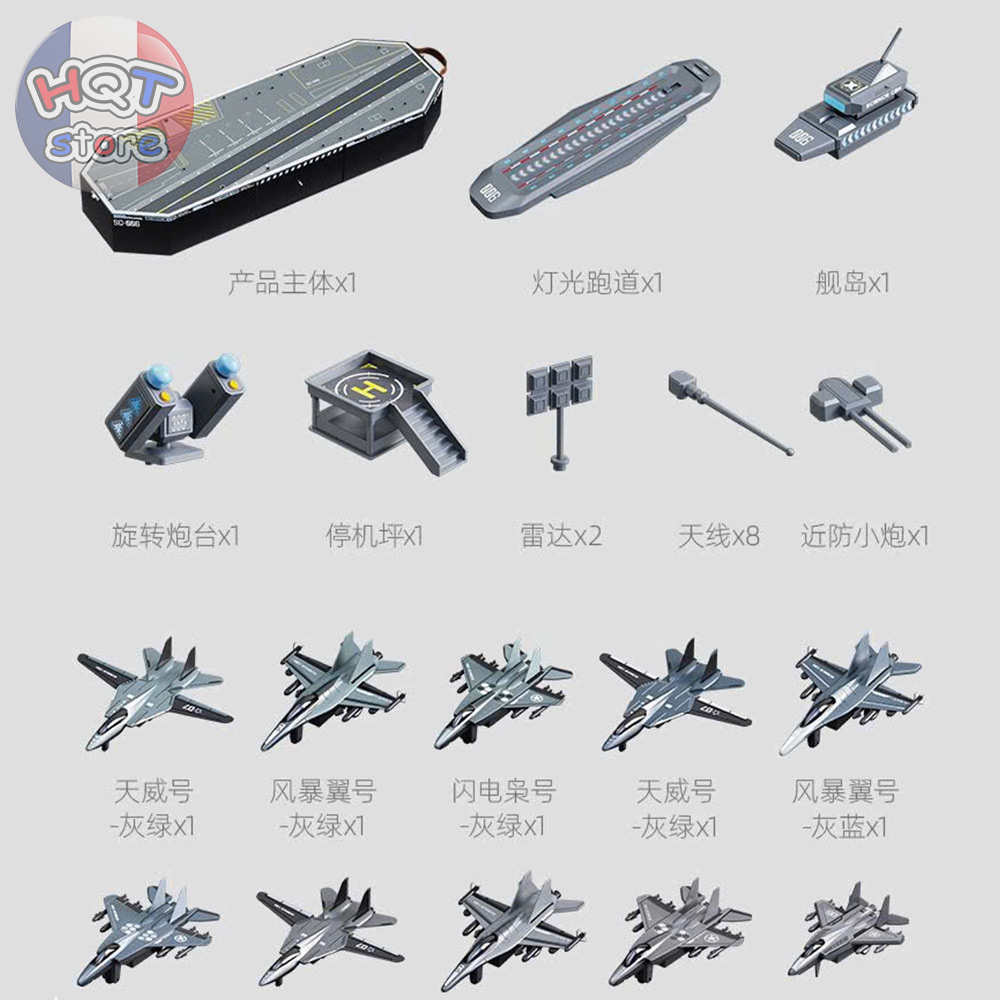 Đồ chơi Tàu Sân Bay Aircraft Carrier Thunderbolt Sciene Can SC-006