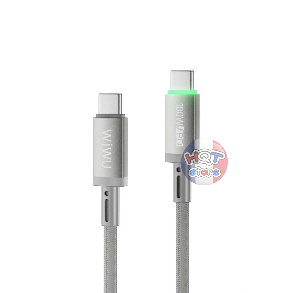 Cáp sạc nhanh 100W C to C WiWU Maglink Wi-C084 dây nam châm tự hít