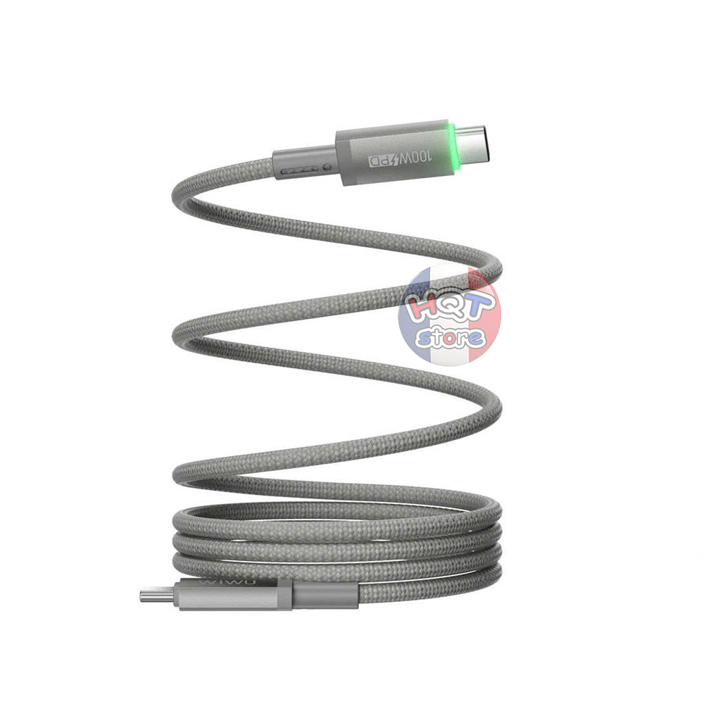 Cáp sạc nhanh 100W C to C WiWU Maglink Wi-C084 dây nam châm tự hít