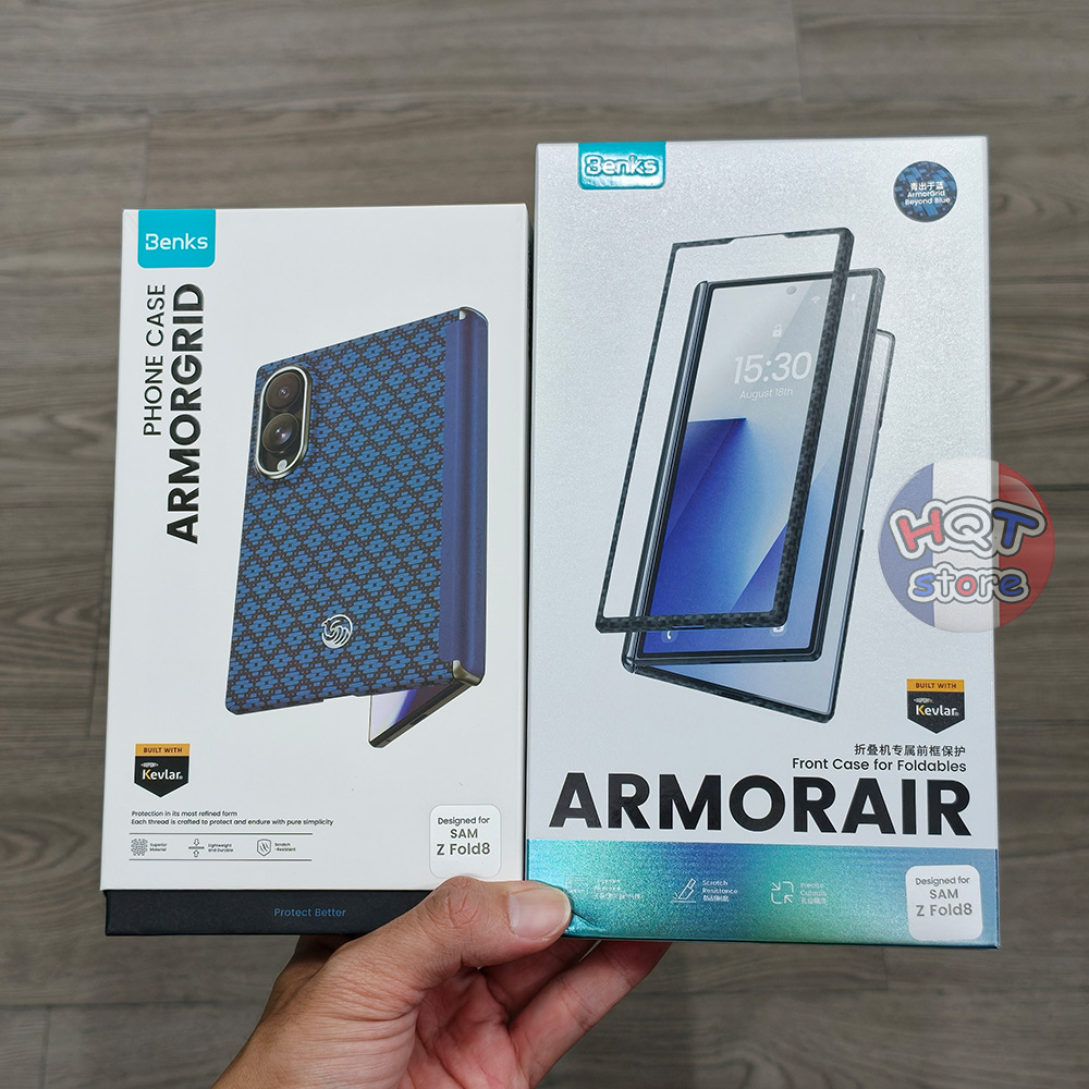Combo kính ốp carbon ArmorGrid Air Hinge Case cho Z Fold 8