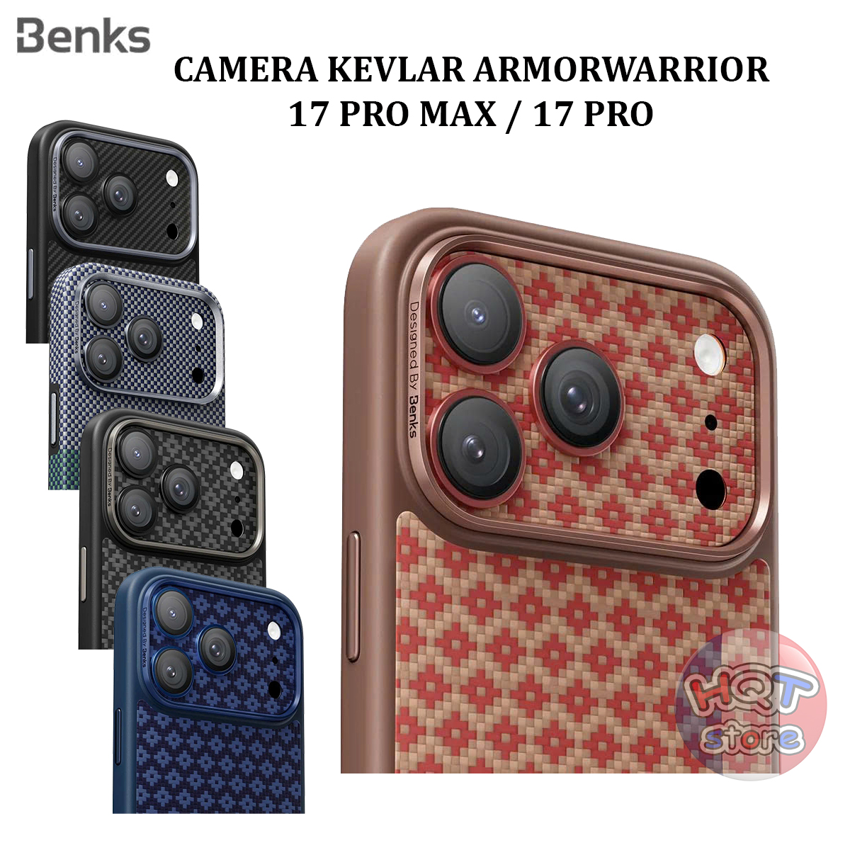 Dán Camera Kevlar Benks ArmorWarrior Lens Protector iPhone 17 Pro Max