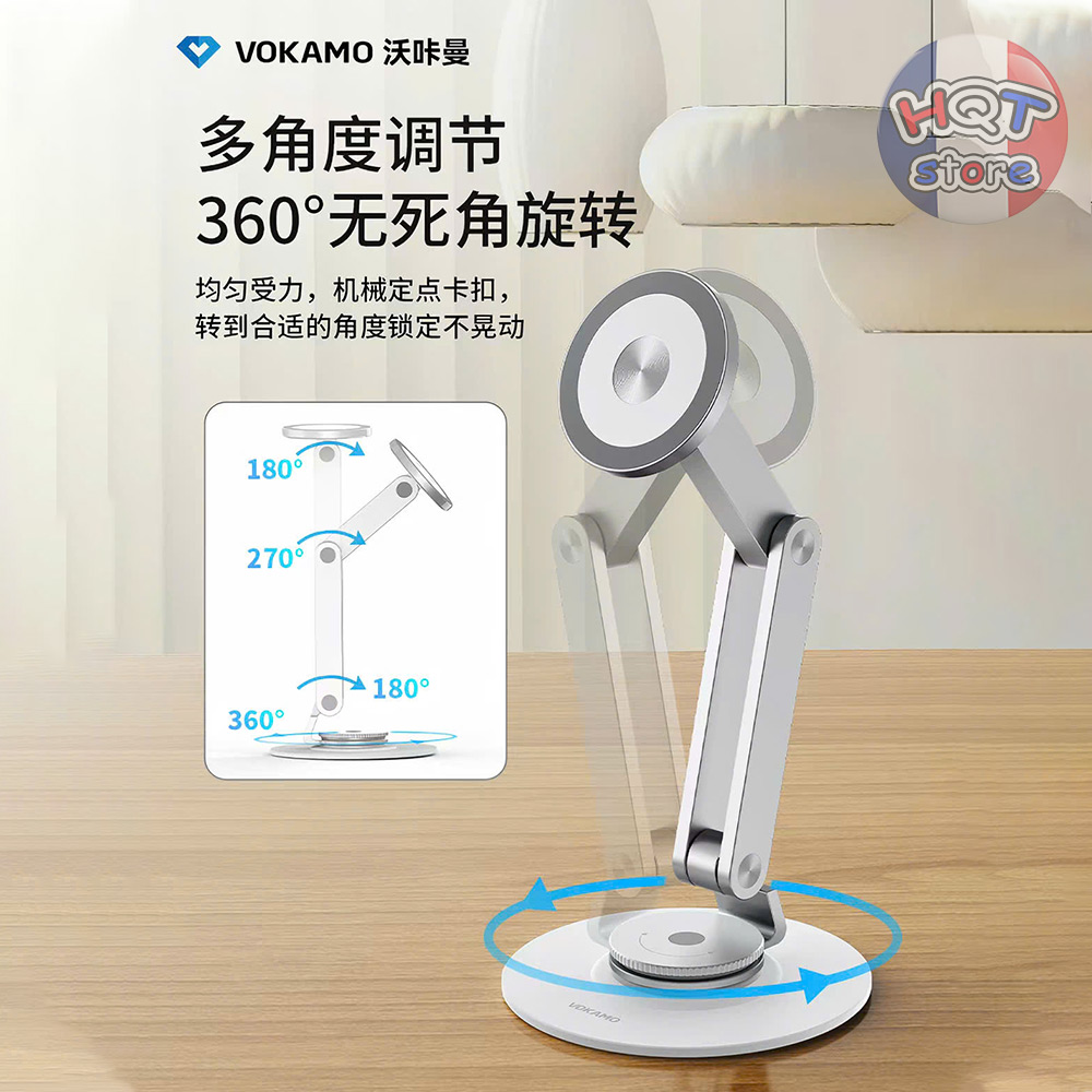 Giá đỡ xoay nam châm Vokamo MagStand Levitate Pro nhôm CNC