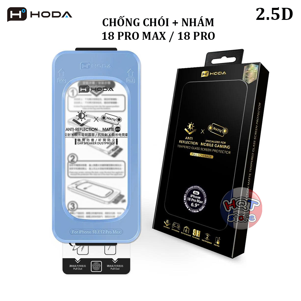 Kính chói nhám HODA 2.5D 2in1 AR Matte IPhone 18 Pro Max Pro