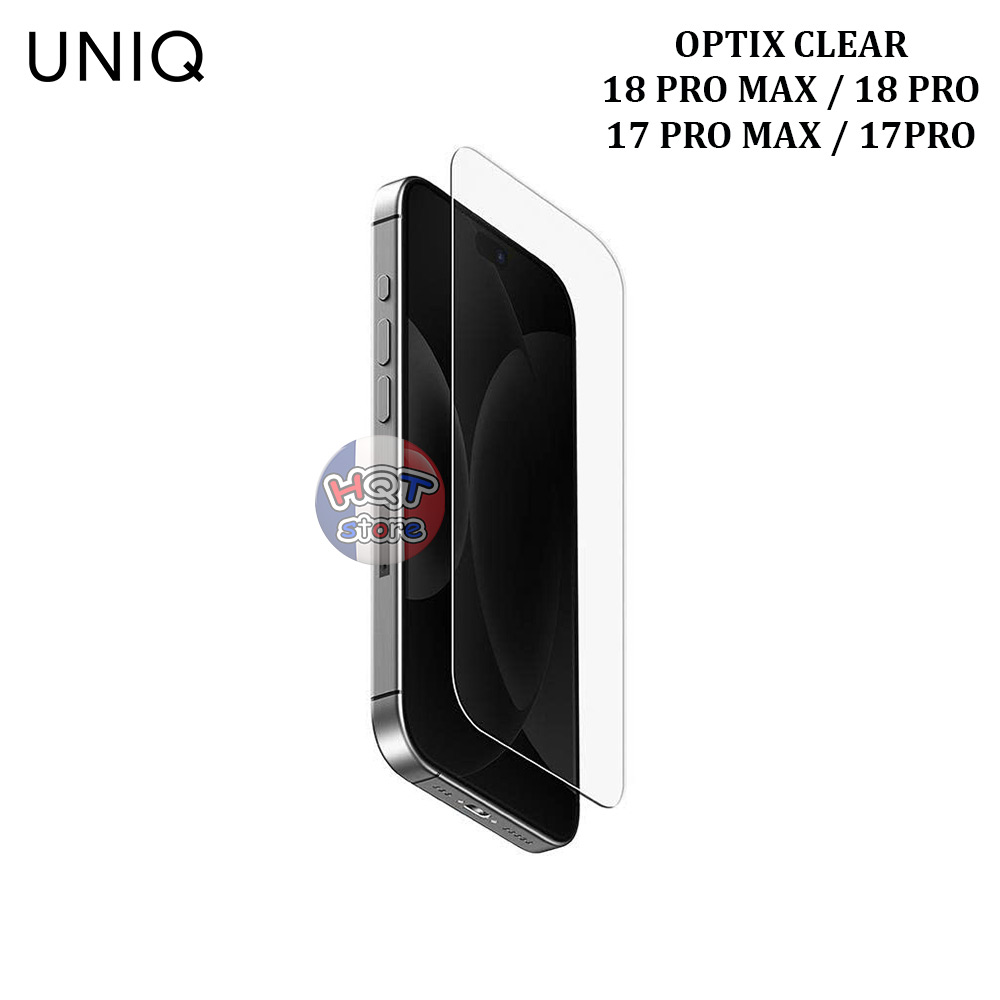 Kính không viền UNIQ Optix Clear iPhone 18 Pro Max / Pro / 17