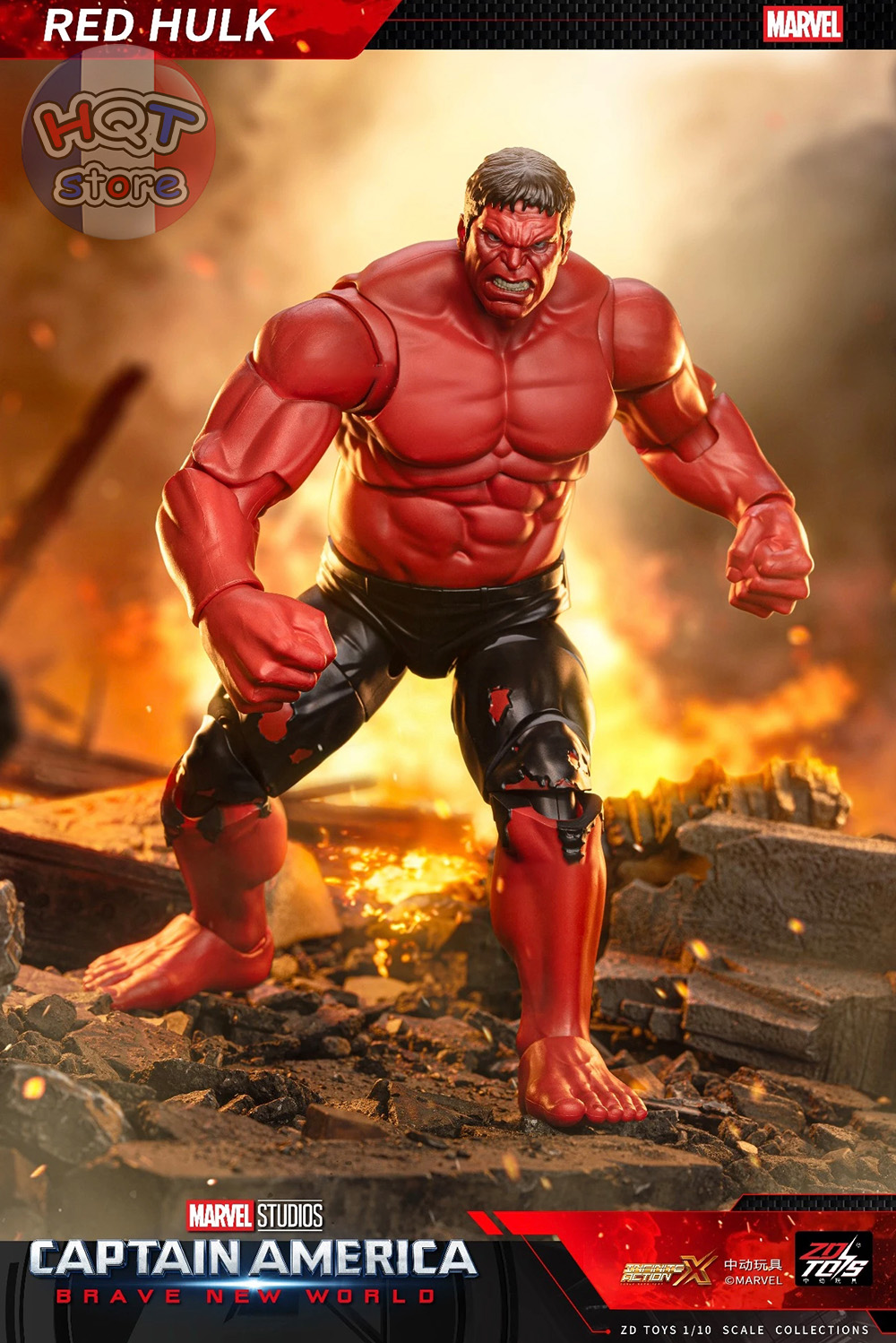 Mô hình Red Hulk ZD Toys 1/10 Brave New World 2025
