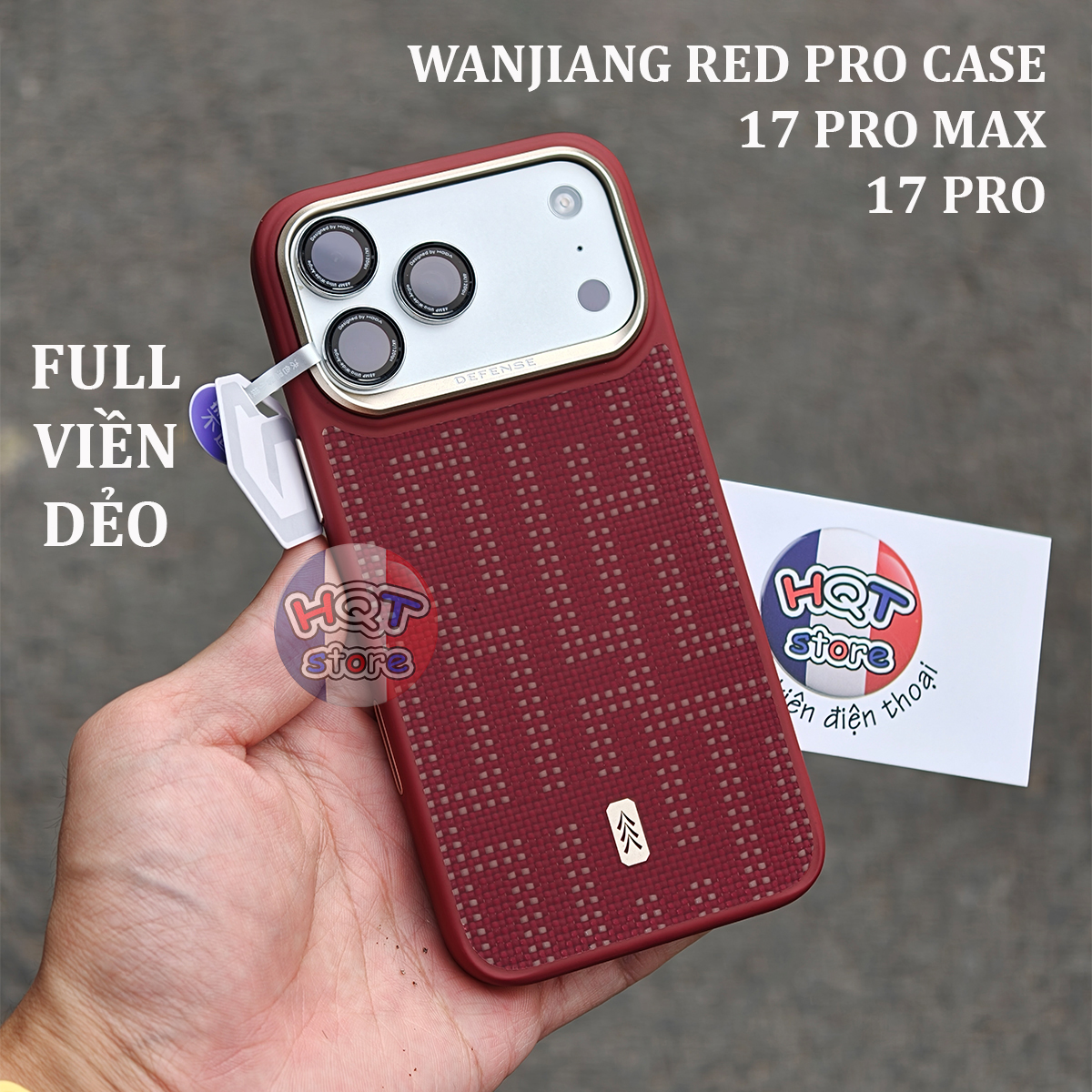 Ốp Lưng Aramid Defense Wanjiang Red Pro iPhone 17 Pro Max / 17 Pro
