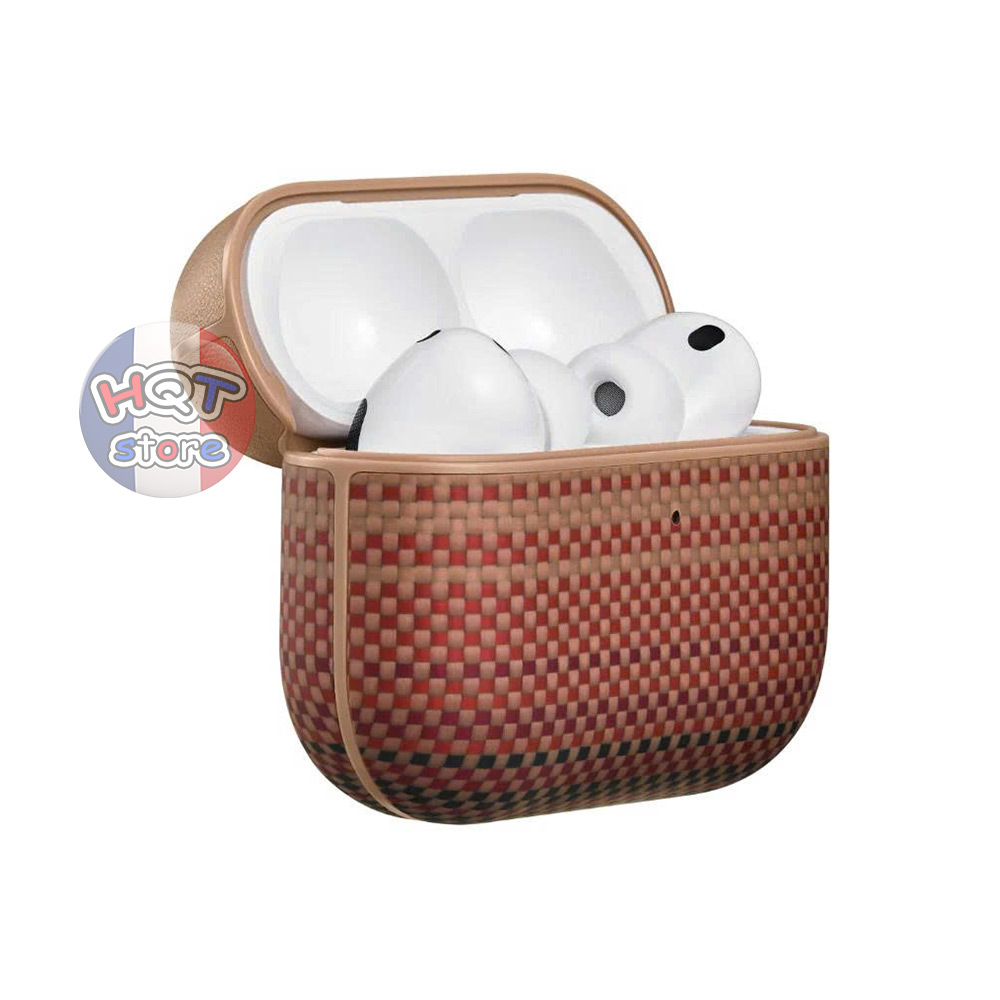 Ốp lưng sợi carbon PITAKA Aramid Fiber Case cho Airpods Pro 3