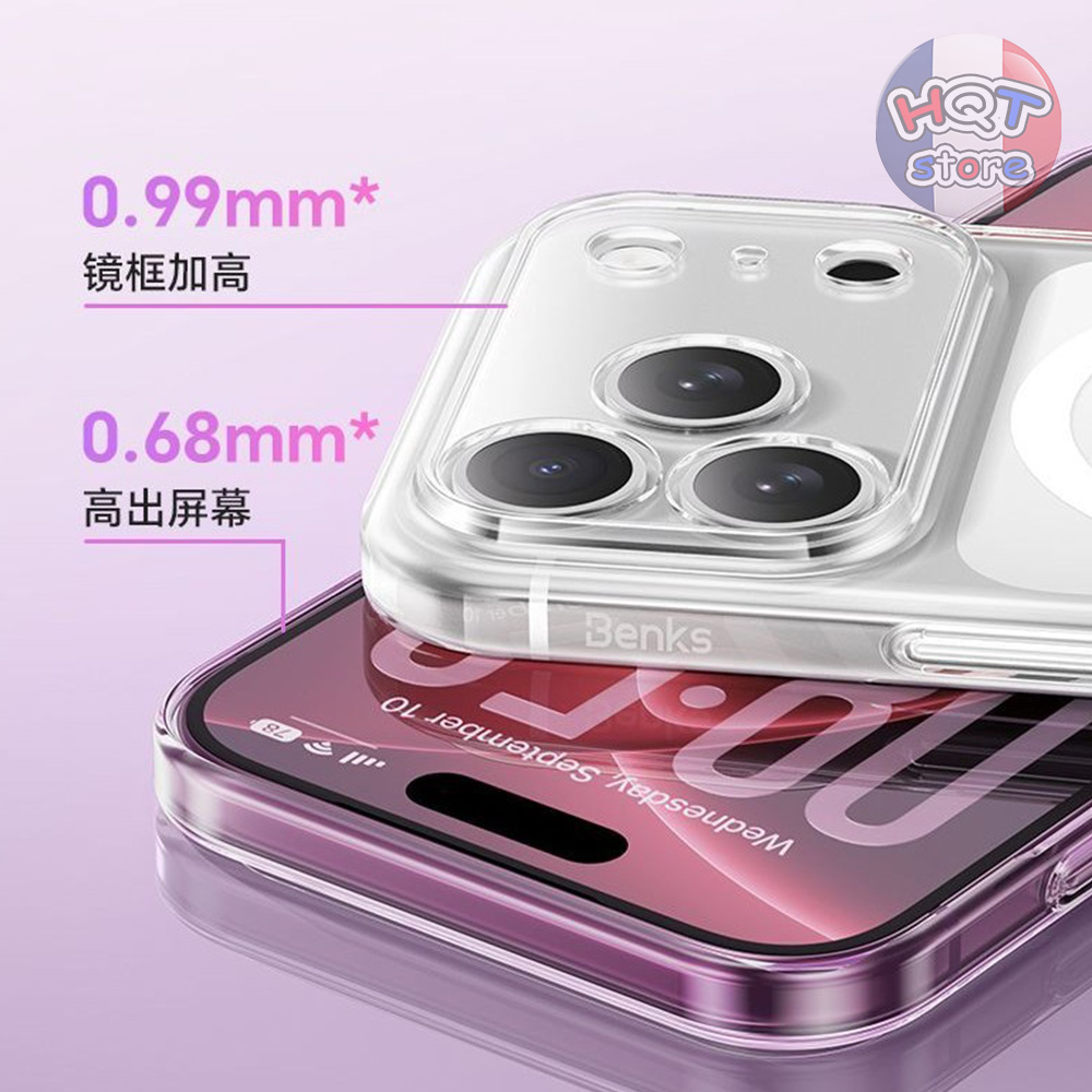 Ốp trong mỏng Benks Crystal Slim Case IPhone 18 Pro Max 17 Air