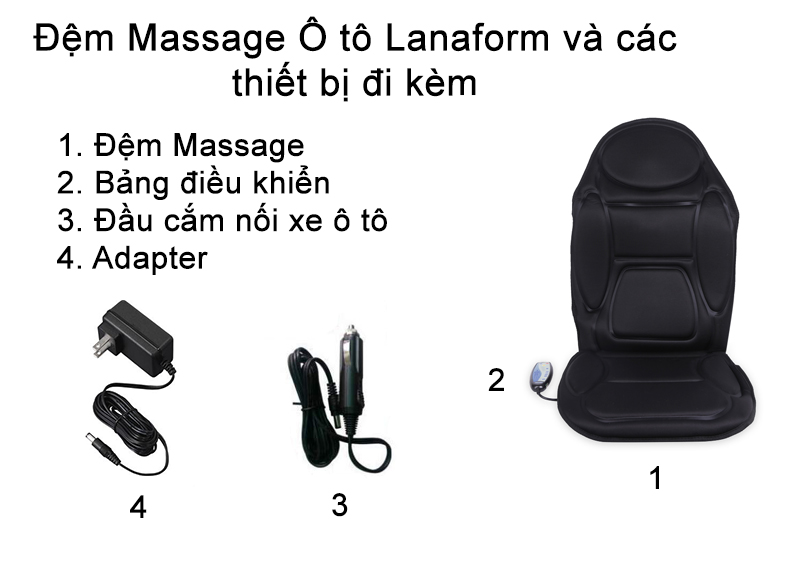 Đệm massage Lanaform Back Massager LA110304