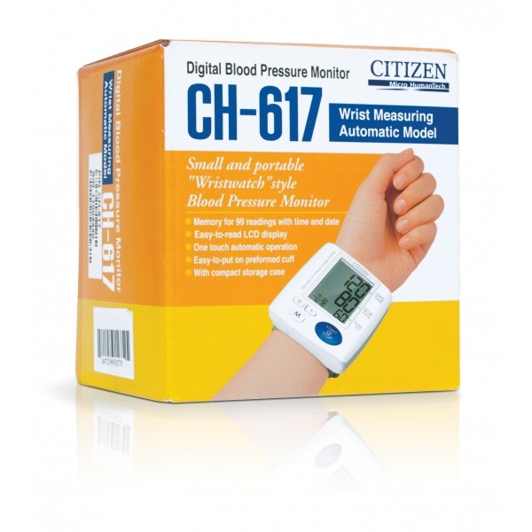 Máy đo huyết áp điện tử cổ tay Citizen CH-617