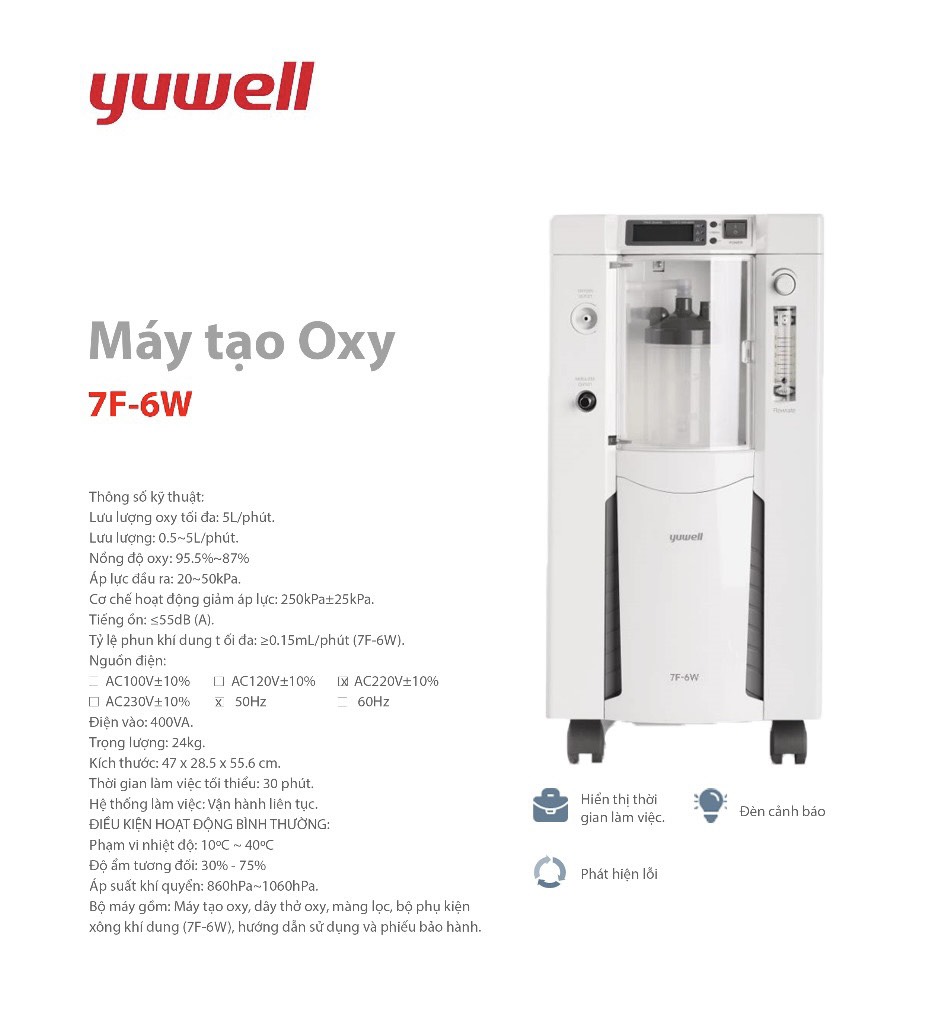 máy tạo oxy 5 lít yuwell 7f-6w